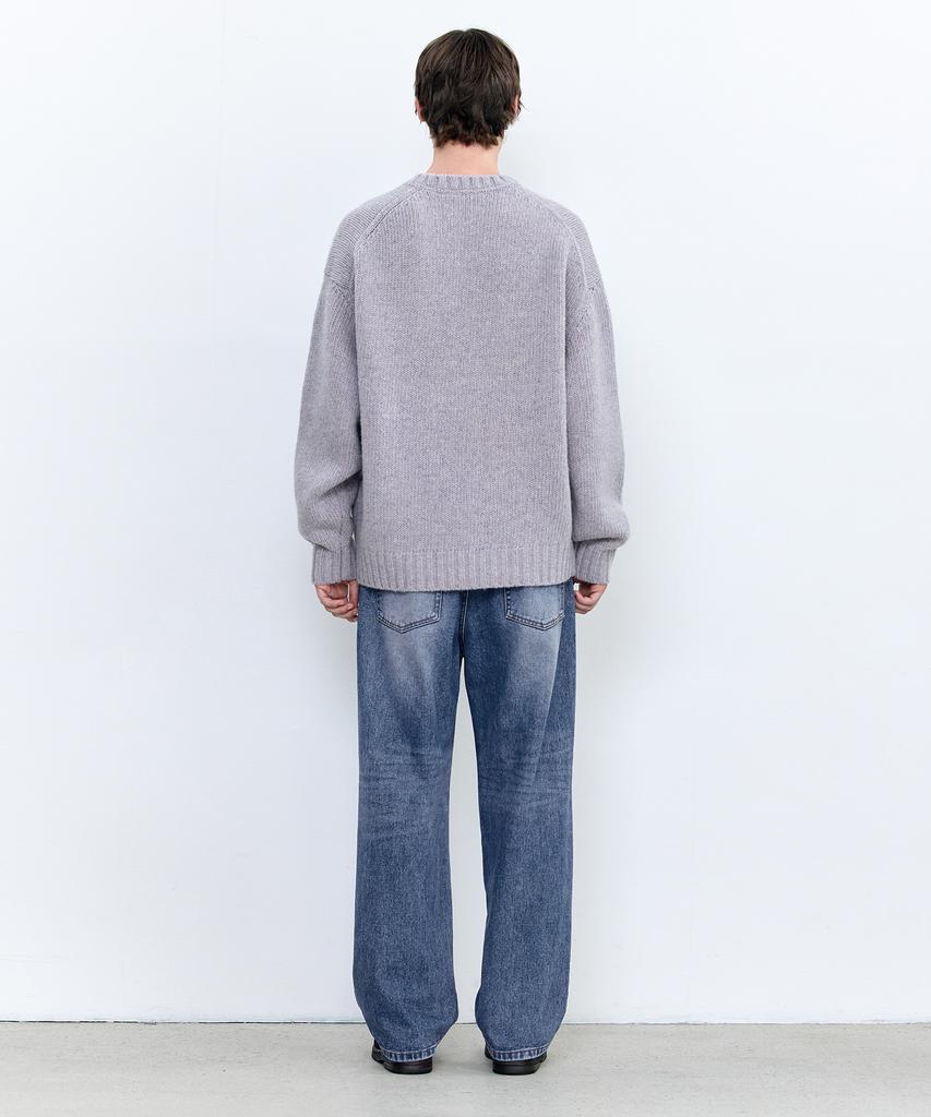 INSILENCE Shetland Wool Crewneck Sweater Lilac