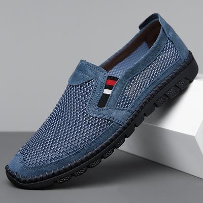 Sommer atmungsaktive Herrenschuhe, atmungsaktive Mesh-Ballerinas, rutschfeste bequeme Herrenschuhe, Übergröße 38-46 Herren-Ballerinas