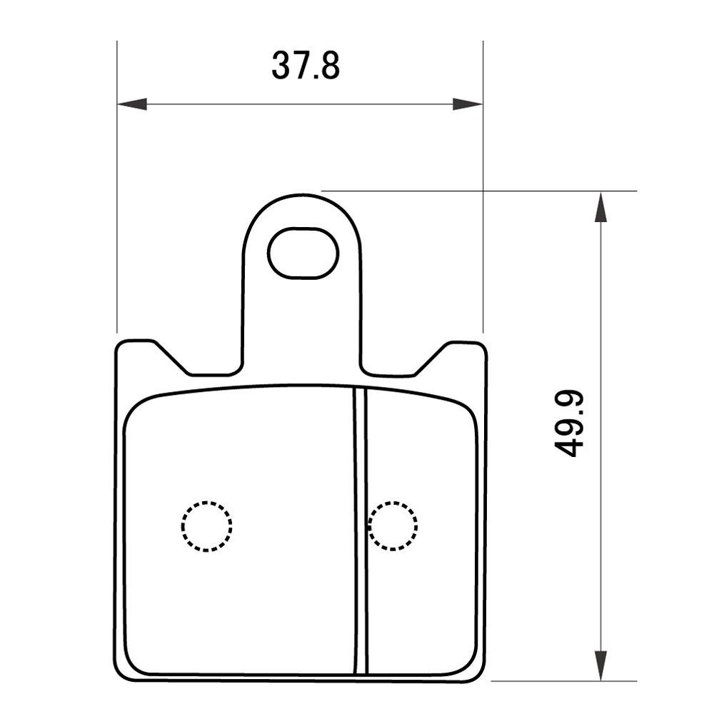 Daytona Motorcycle Brake Pads, Golden Pad X (Sintered Metal Pad), 1400 GTR (08-16) ZX-14R