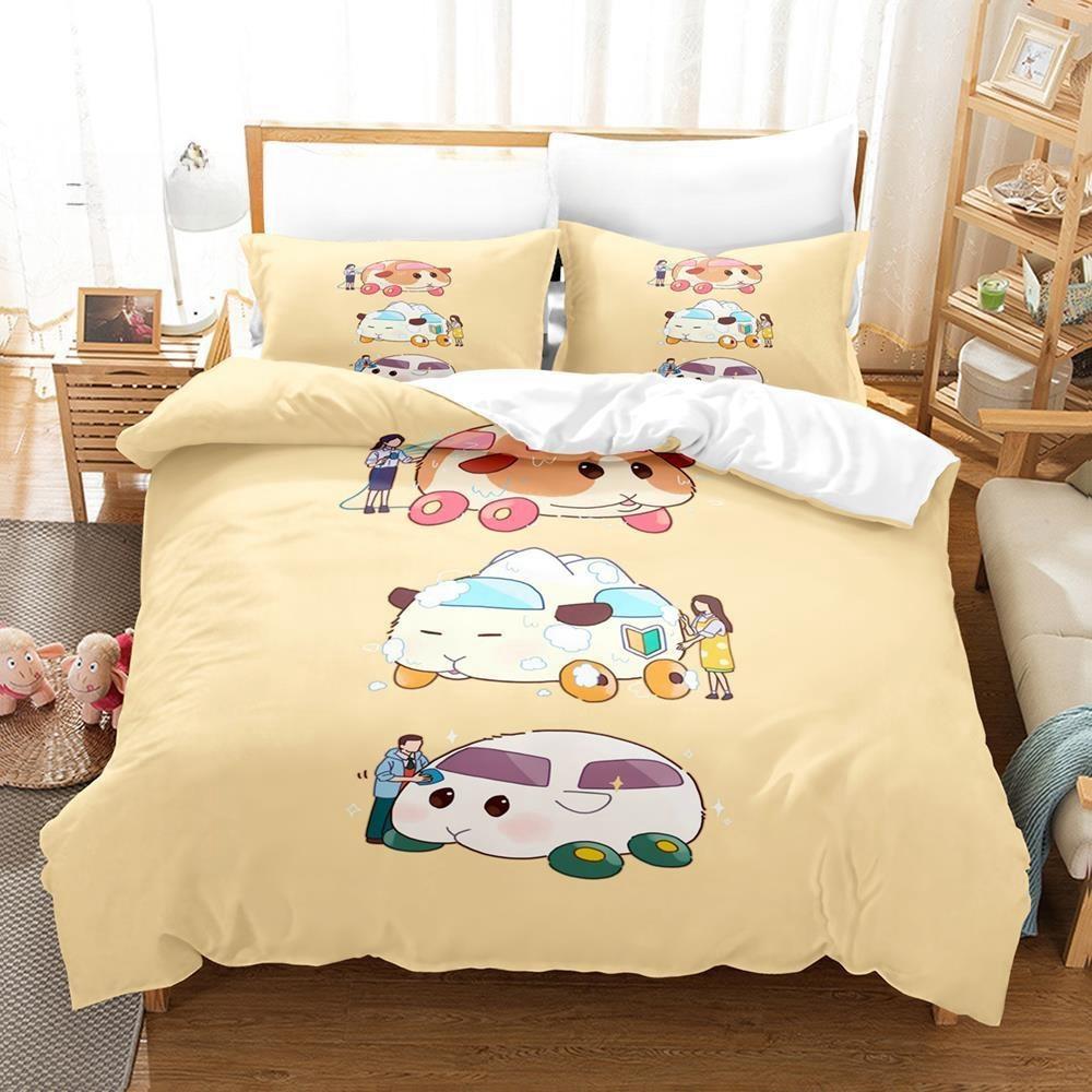 Pui Pui Molcar Povlečení Jednolůžko Dvojlůžko Plná Velikost Queen King Ložní Souprava Dospělý Dítě Ložnice Přikrývka Sady 3D Anime Prostěradlo