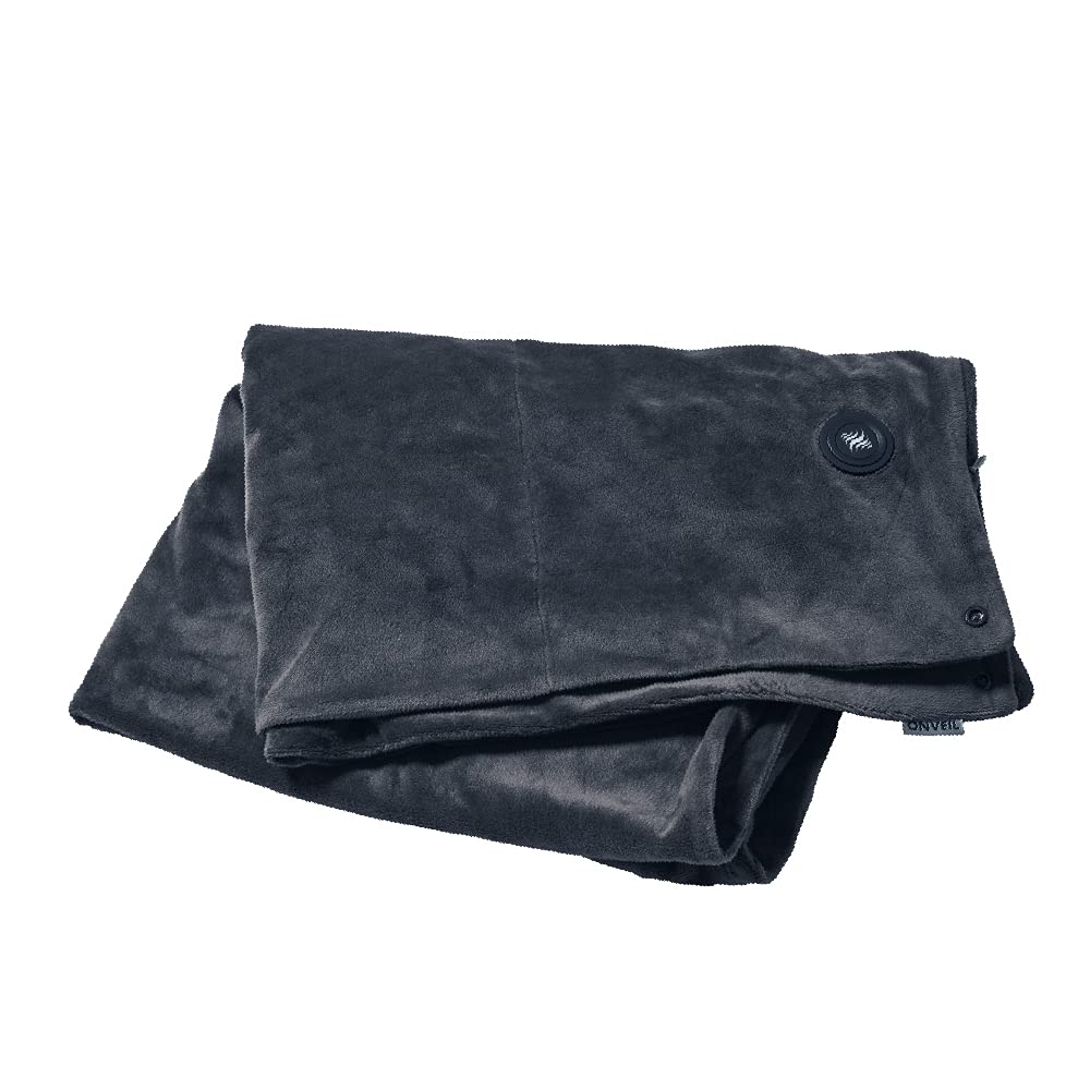 Doshisha Wearable Heating Blanket, Rechargeable USB, Washable, Charcoal, ONVEIL