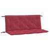 VidaXL Lot de 2 Coussins de Banc de Jardin, Revêtement de Banc avec Jeux de Cordes, Coussin d'Extérieur Imperméable, Rouge 361687