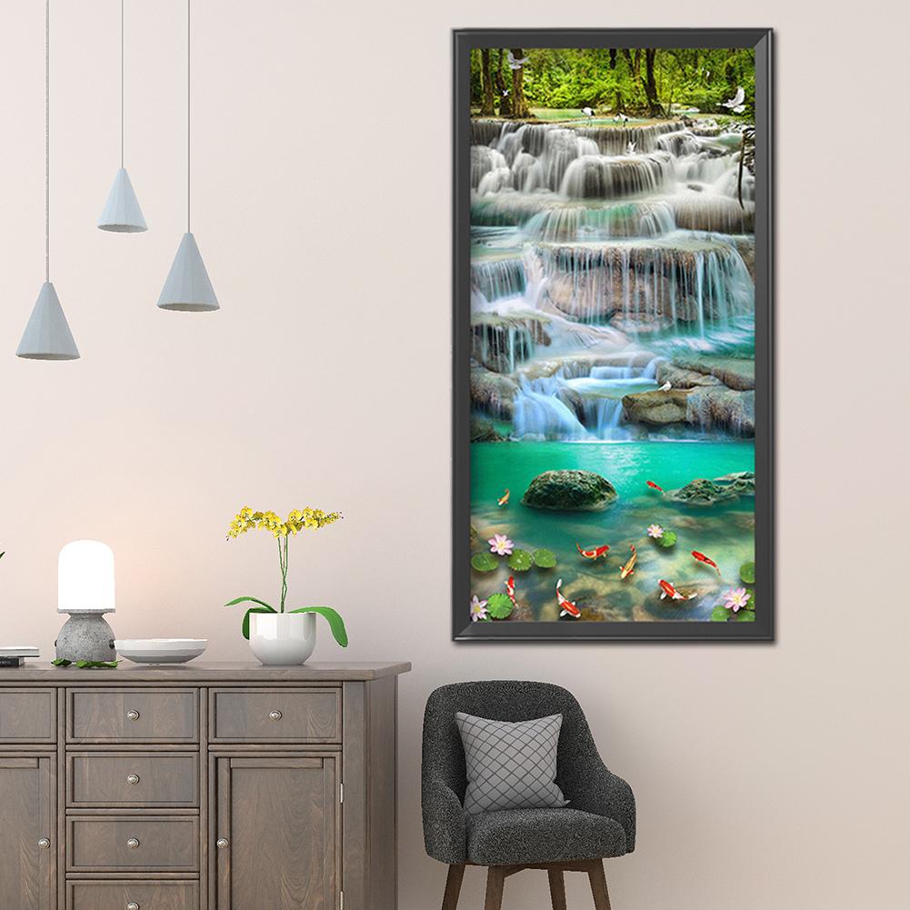 45x85cm 5D Diamond Painting Full Square Drill Waterfall Picture of Rhinestone Drawing DIY Home Decoration Gift