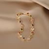Korean color zircon heart-shaped bracelet fashion exquisite versatile bracelet light luxury niche high-end jewelry women