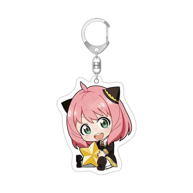 Spy×family Chain Key Acrylic Cartoon Loyor Anya Yor Figure Keychains Gifts