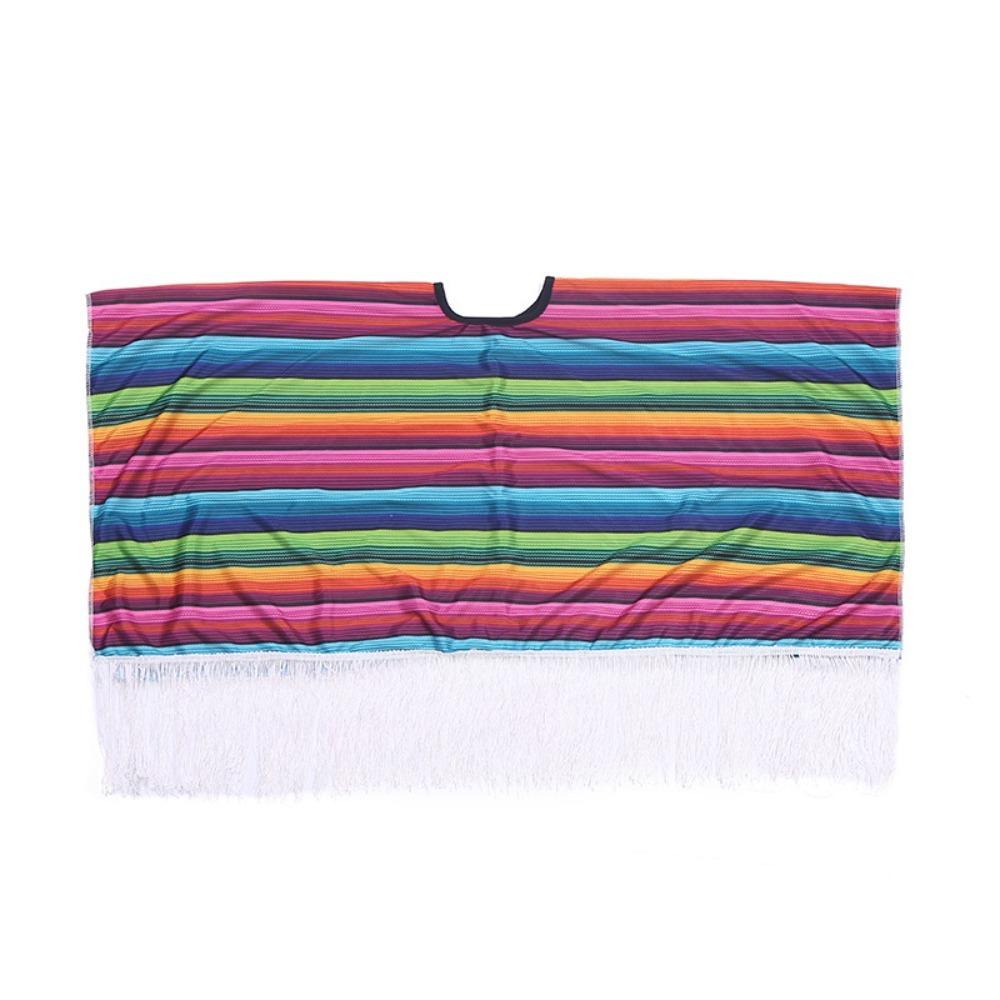 

Хэллоуин Мексиканский Костюм Этническая Накидка Мексиканское Пончо Накидка-Кейп в Мексиканском Стиле Детский Взрослый Kid-Style 1