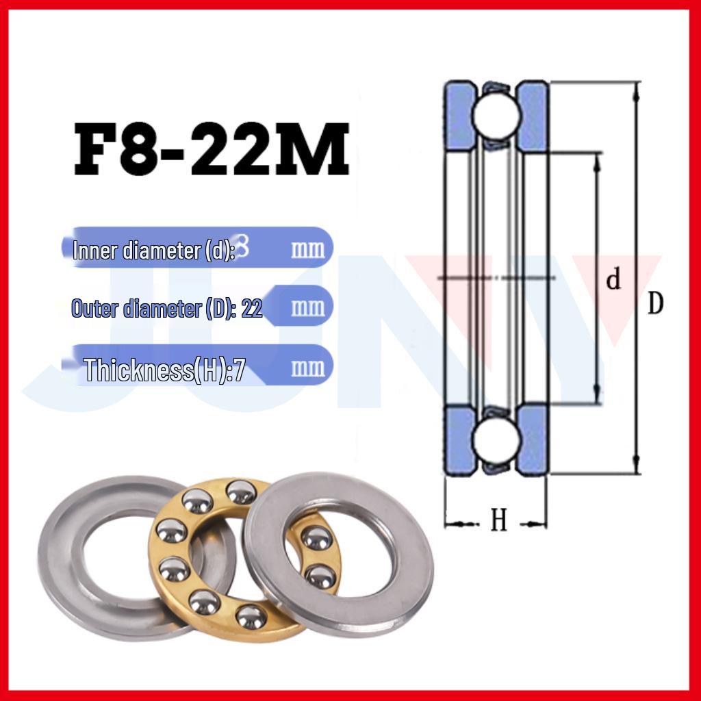 Small Wear-Resistant Thrust Ball Bearings Set: Inner Diameter Options 2-12mm, Three-Piece.