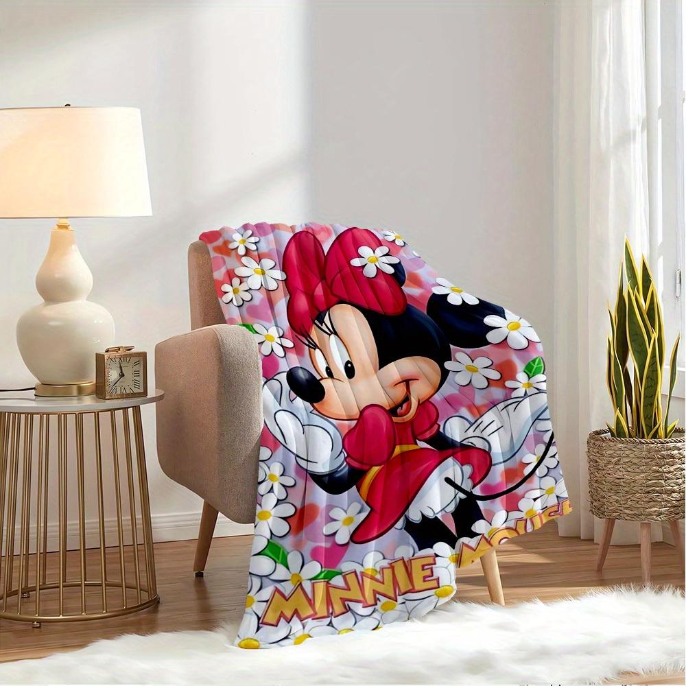 1pc Throw Blanket - Minnie Mouse Bedding Coverlet, Sofa Blanket, Gift for, Home Decor, Valentine's Day Present, Cute
