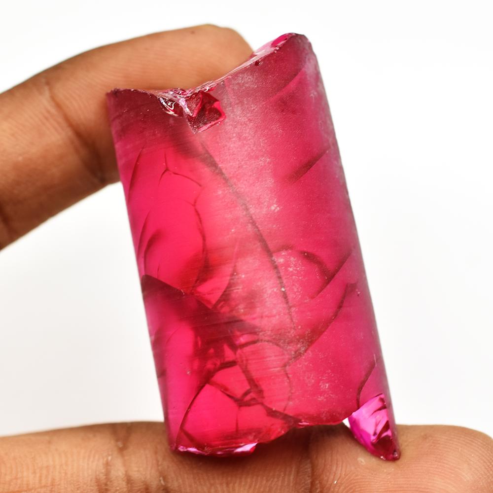 Ruby Rough CERTIFIED Red 49.25 Ct Natural Uncut Huge Size Loose Gemstone P-1043-Sa