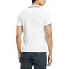 Calvin Klein Fashion Trimmed Overlapping Print Breathable Short Sleeve Polo Shirt Men tops White J320772-YAF