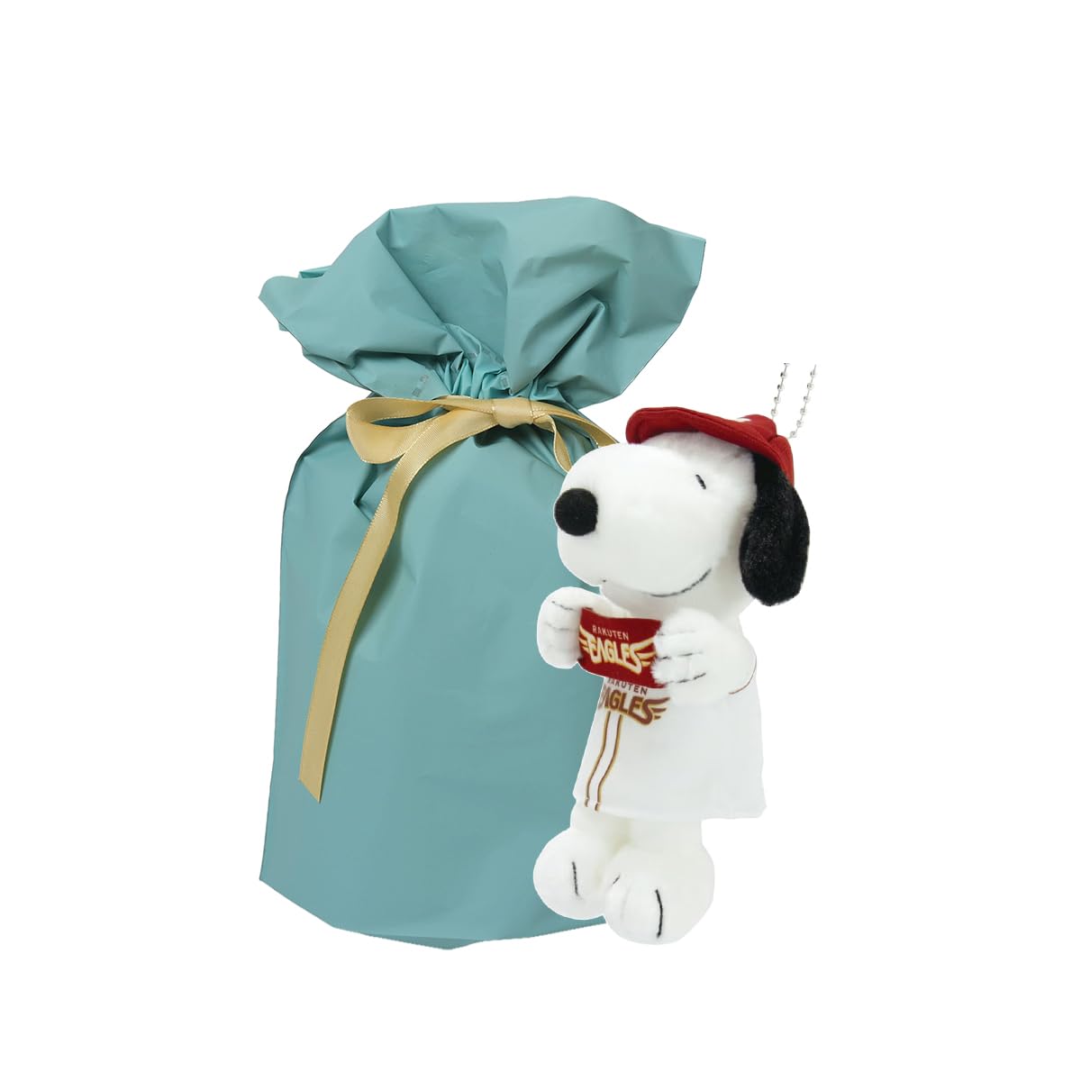 Yoshitoku Snoopy Plush Strap total Official Licensed Product of the Tohoku Rakuten Golden Eagles of the 12 professional baseball Comes in a gift bag