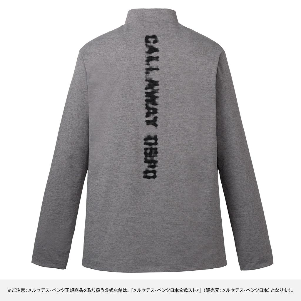 Mercedes-Benz Collection Genuine Callaway Long Sleeve Mock Neck Shirt, Gray, Size L
