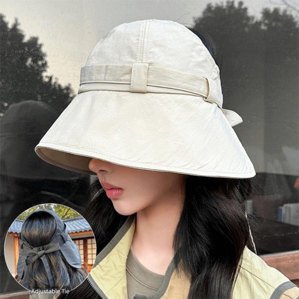 

Foldable Bucket Hat Thin Sun Hat Stylish Summer Cap Women бежевий