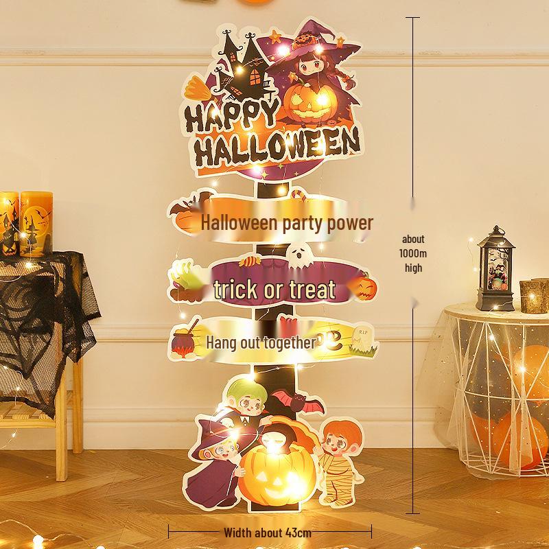Halloween Pumpkin Lantern Board Standee for Outdoor/Kindergarten Decorations