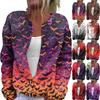 Women's Fashion Printed Long Sleeve Knitted Cardigan Button Down Jacket