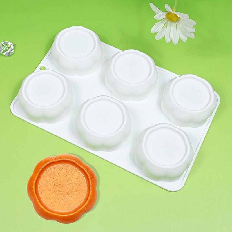 6-Cavity Flower-Shaped Silicone Cake Molds French Mousse Cake Molds Home Baking Tools Kitchen Styling And Baking Supplies
