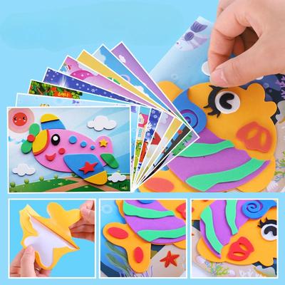 Kinder Basteln 3D EVA Schaumstoff Aufkleber Puzzle Cartoon Tier DIY Handgemacht Frühes Lernen Pädagogisches Spielzeug Für Kinder Kinder Geschenk