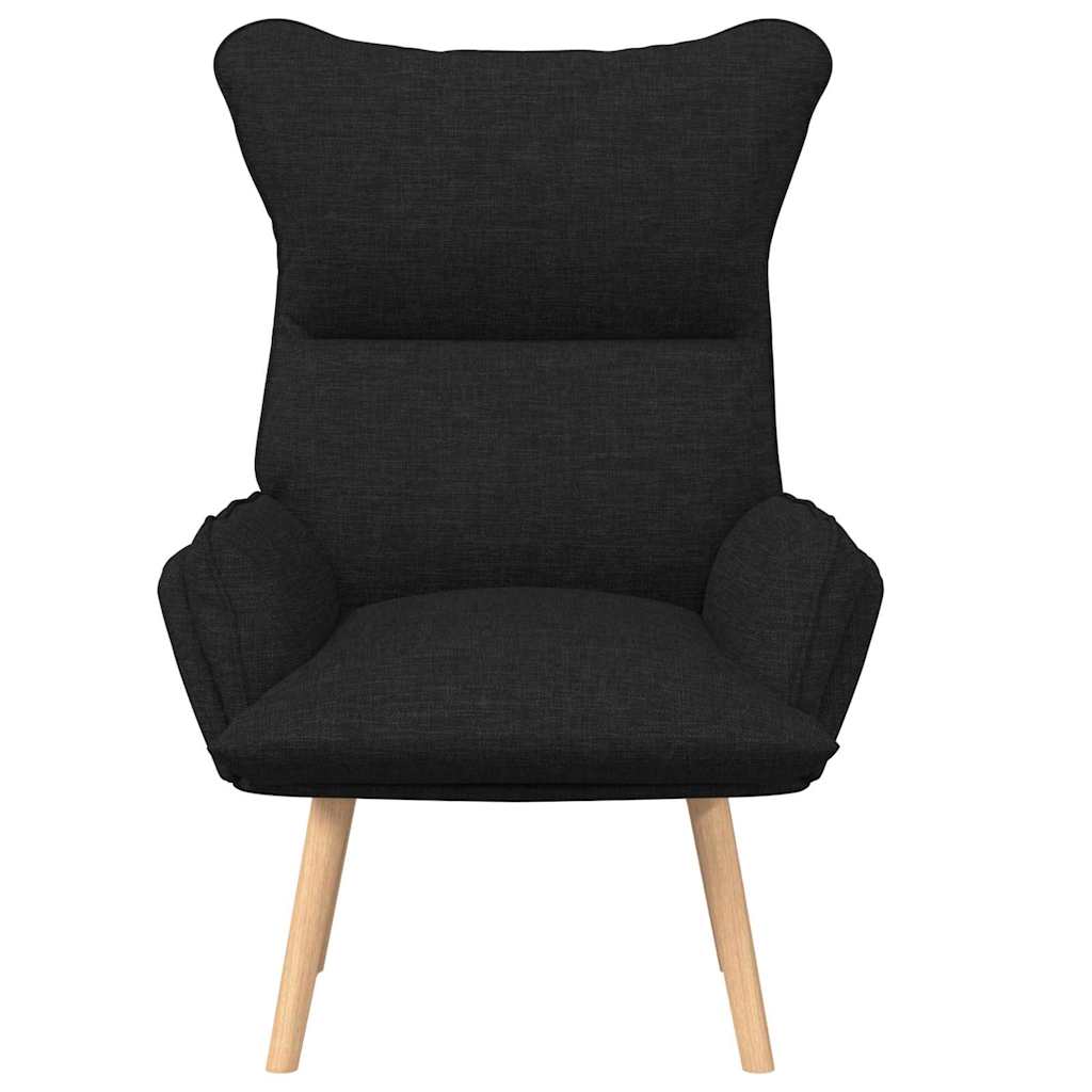 Armchair Black 69 X 74 X 93 Cm Fabric and Plywood