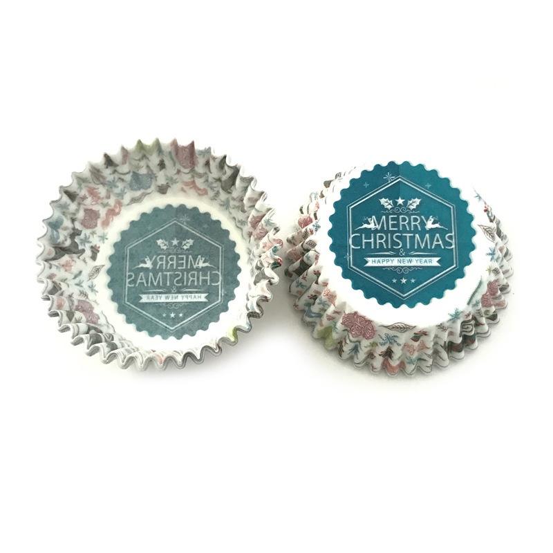 100pcs/set Christmas Birthday Cake Decorating Tools Paper Muffin Cupcake Baking Cups