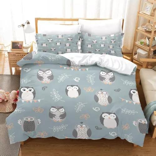 Comforter Owl Bedding Set Decoration Gift Suitable For Children Boys Girls And Adults Warm Soft Comfortable And Breathable