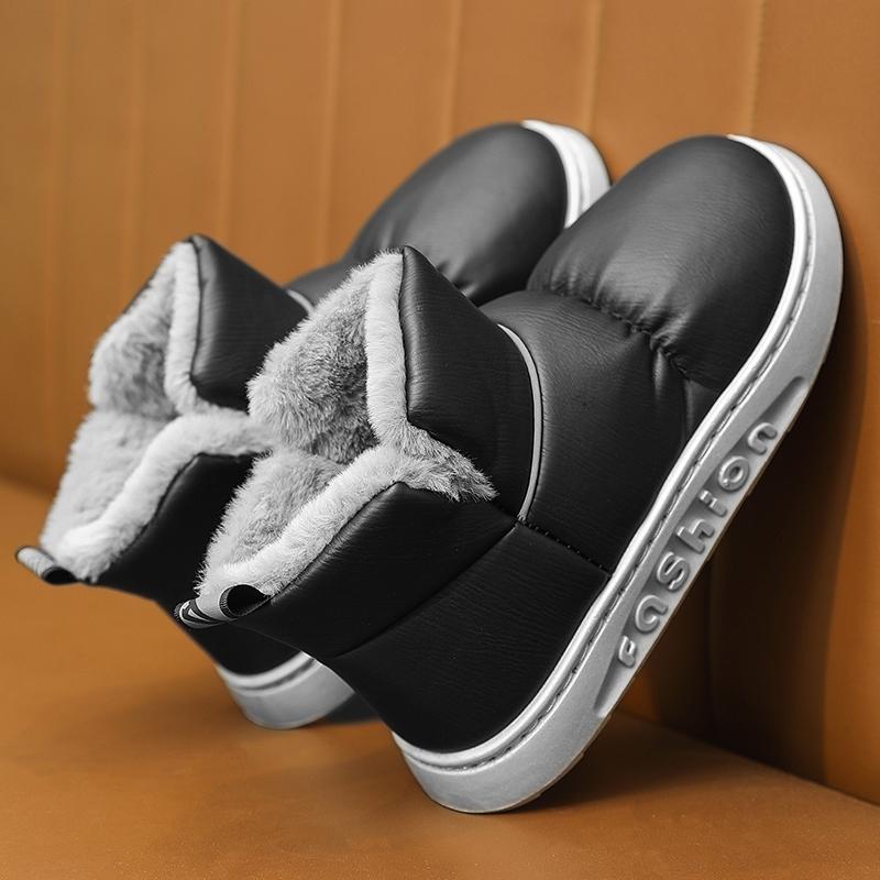 

2023 новые зимние ботинки, противоскользящая обувь, хлопковая обувь, теплая модная уличная обувь, противоскользящая обувь, универсальная обувь, обувь для хлеба 40-41 чёрный