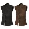 Men Waistcoat Vintage Medieval Renaissance Gentleman Satge Performance Sleeveless Solid Color Stand Collar Role Play Cosplay Costume