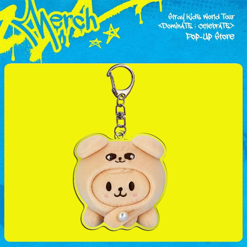 Stray Kids World Tour dominATE Celebrate SKZOO Acrylic Keychain Plush Pendant Bag Charm Kpop Merch Gift for STAY