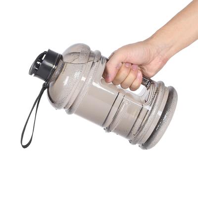 Bouteille d'eau 2,2 L Bouilloire Tasse de sport Camping Salle de sport Grande capacité Extérieur Noir