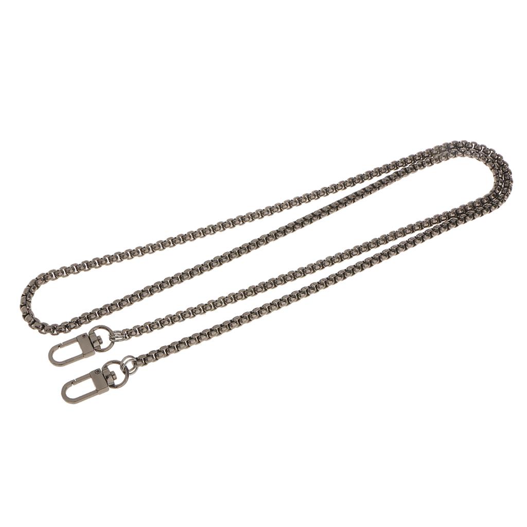 Metal Purse Chain Strap Replacement Handbag Bag Accessories, with Metal Buckles, 47 Inch