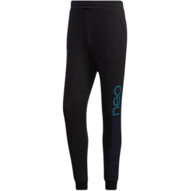 adidas neo M Fav Ss Tp 2 Printing Casual Sports Pants Black Men s GM2336 XXL