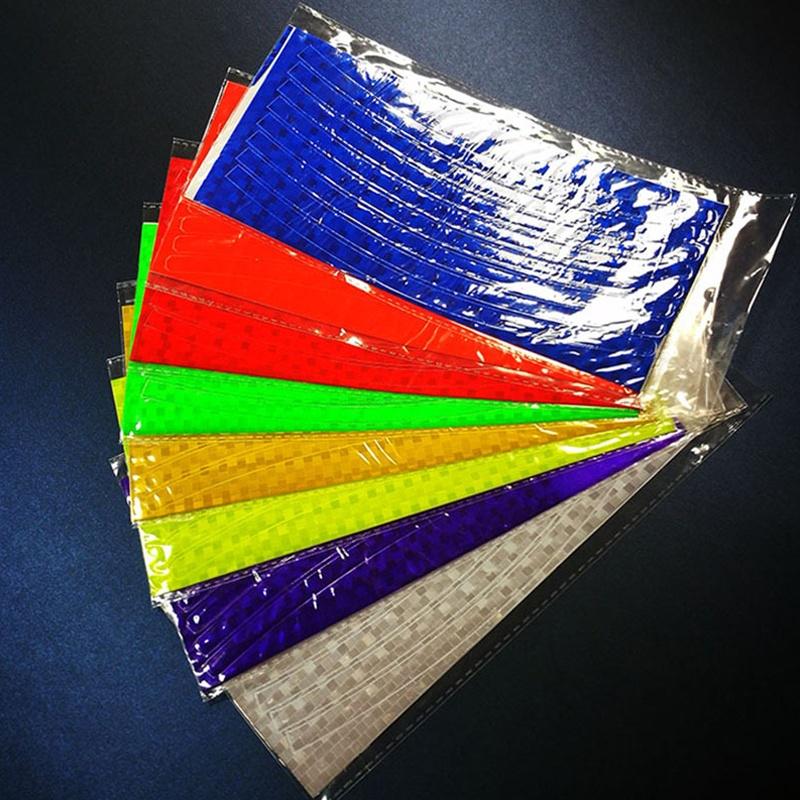 Buy 8Colors Bike Bicycle Stickers Reflective Film Reflective Wheel Tape Reflective Rim Tape