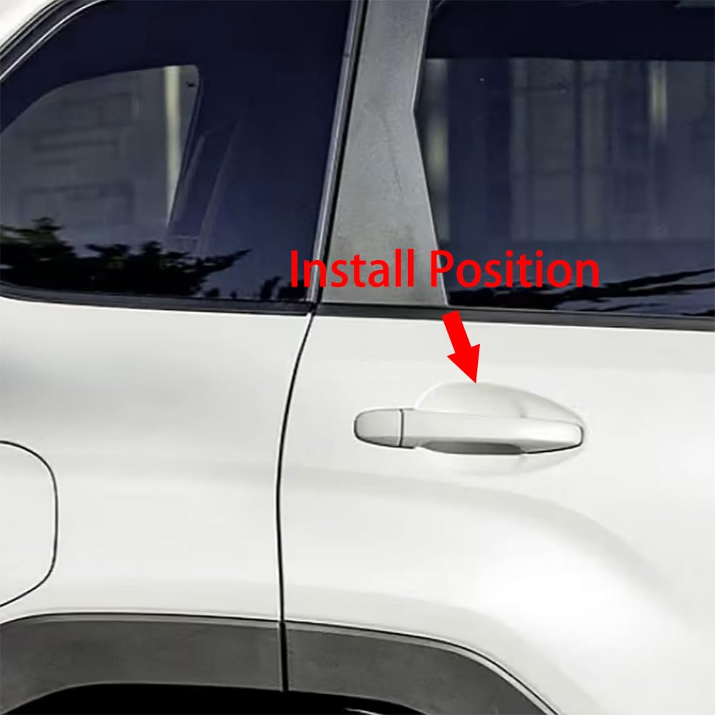 RUIQ Exterior Door Handle Protector Cover for Subaru Forester SL Series (Piano Black) - Prevents Door Handle Scratches from Fingernails