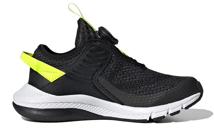 Adidas Activefle Boa Abrasion Resistant Low top Running Shoes Black Green Kids' FY0280