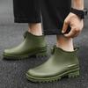 Fashion Men's Rain Boots Waterproof Boots Fishing Casual Camping Rubber Shoes Fashion Couple Short Boots Outdoor Non-slip Water Shoes