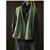 DIMANAF 2026 Autumn Winter New Plus Size Women Vintage Knitted Vest Coat Casual Sleeveless Button Pockets Sweater