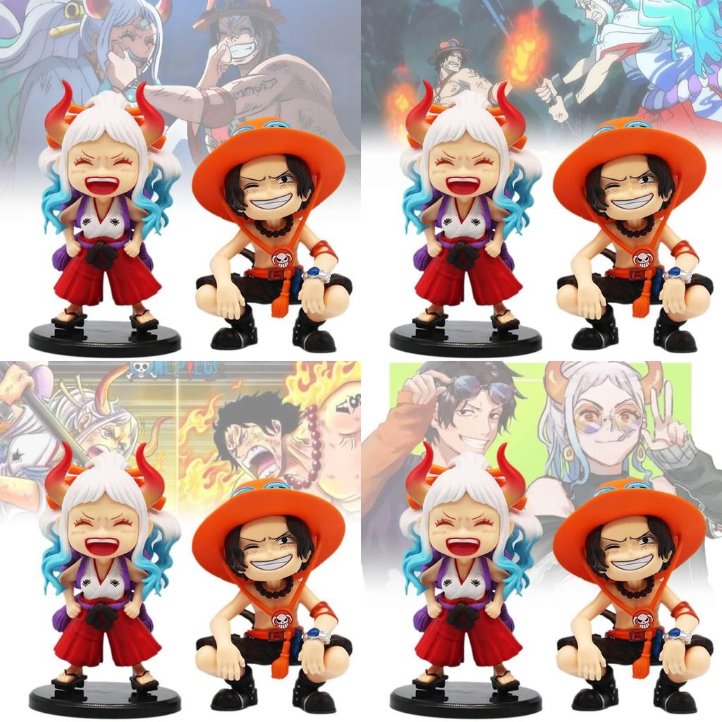 Charming Pvc One Piece Figurines Of Laughing Ace And Yamato Perfect For Collectors