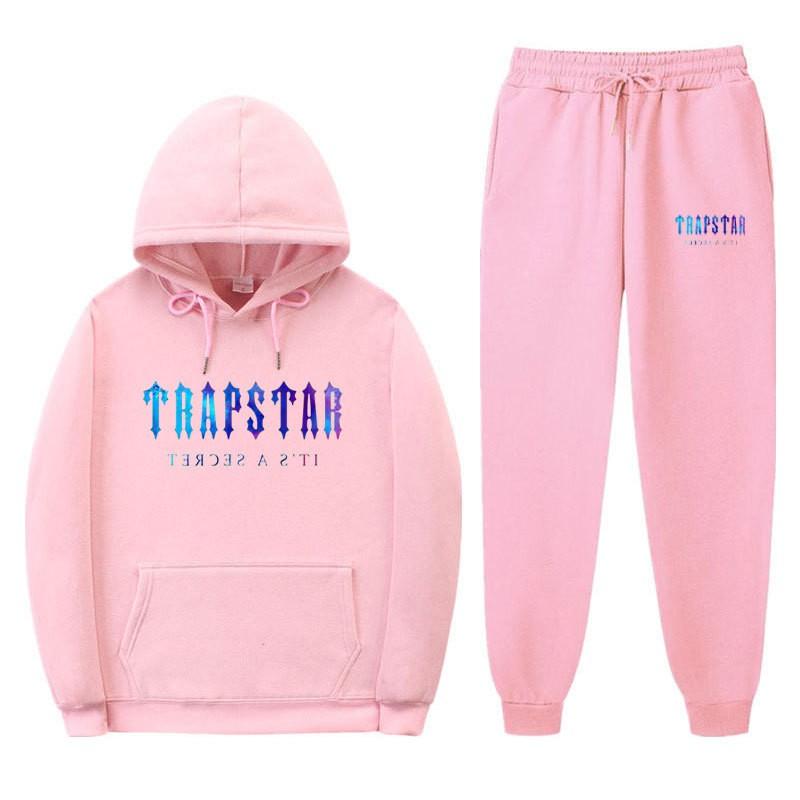 Unisex Oversized Hoodie Jogger Set With Letter Print Thick Cotton Warm Tracksuit Winter Casual Sportwear