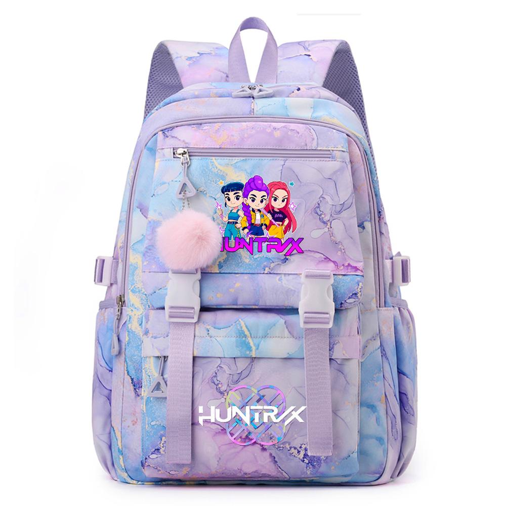 Cartoon Demon Hunters Printed Backpack Schoolbag for Teenager Student Girl Boy Bookbag Large Capacity Waterproof Travel Bag Mochila