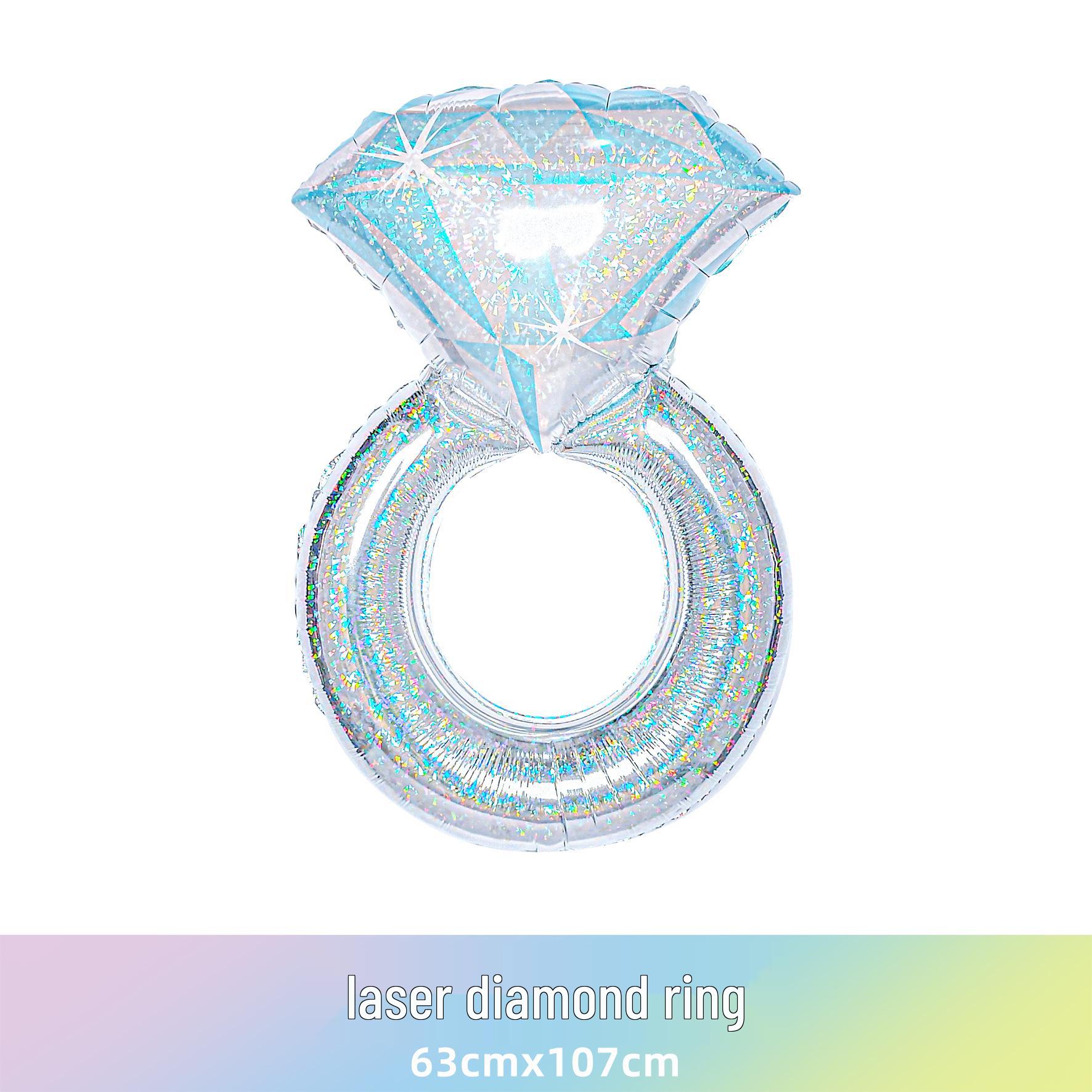 Qixi Festival Rhinestone Ring Balloon - Wedding, Valentine s, Birthday Decor & Photo Prop