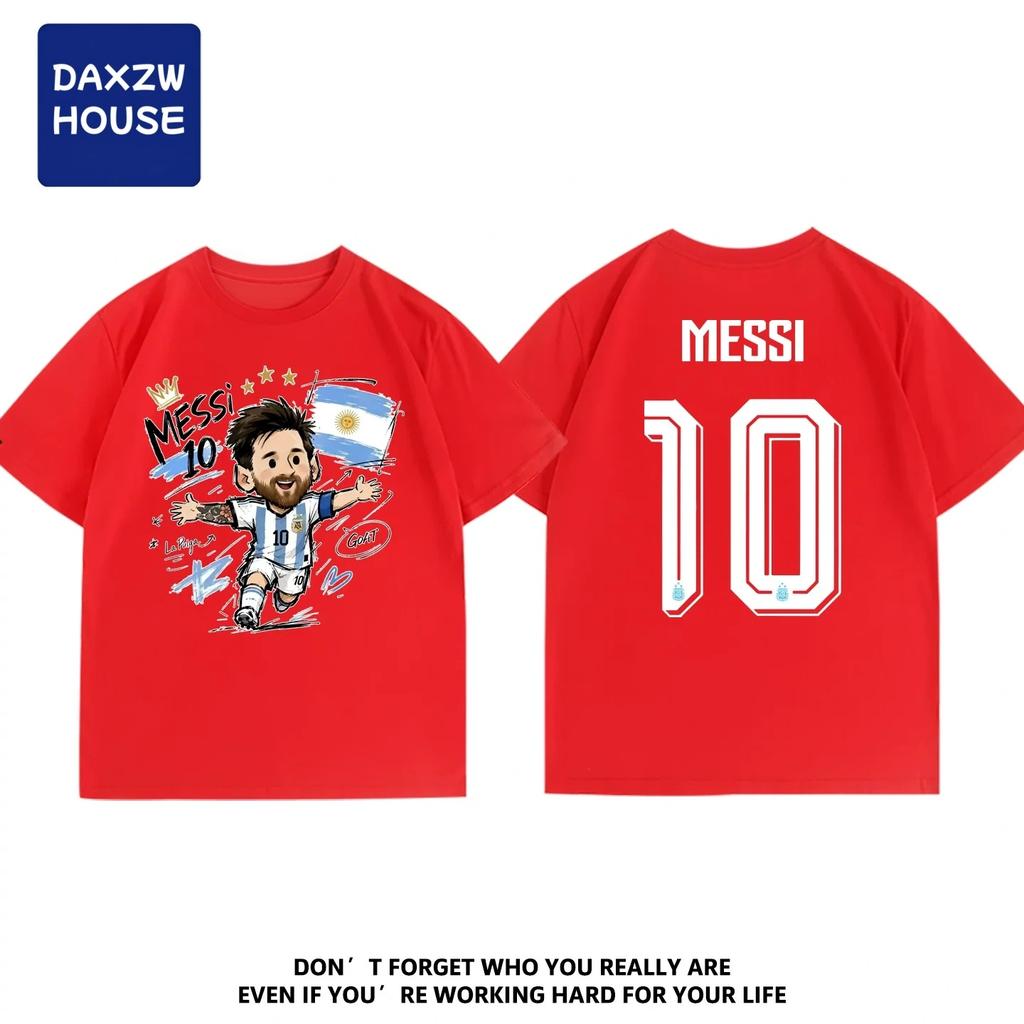 Messi 10Argentina JerseyBreathable Short Sleeve TShirt Sports Matches Training and Fan Daily Outfits Cotton Hot Selling Retro