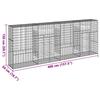 Gabion with Lid 400x50x150 Cm Galvanized Iron