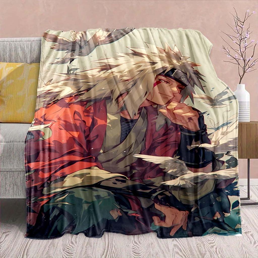 Naruto Anime Flannel Blanket - Soft Warm Perfect for Sofa, Bedding Camping Travel Office Home Decor -QJY