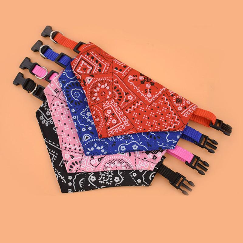 Pet Bandana Collar Scarf for Dogs Puppy & Cat Small Medium Large Dogs Adjustable Collars Red Blue Black Pink Stylish Dog Collar