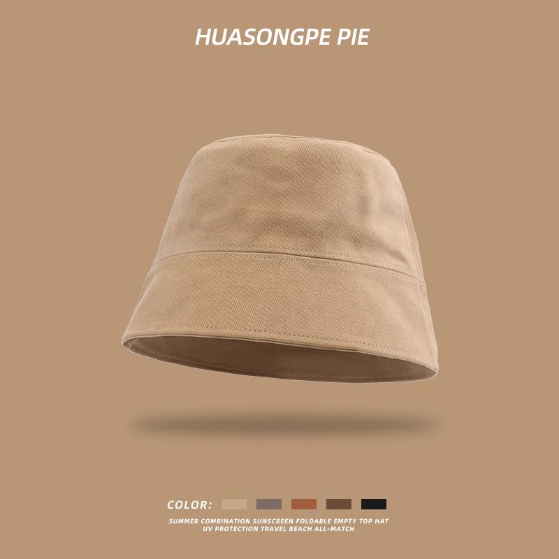 

Winter new solid color fisherman s hat children travel portable thickened casual versatile sun hat men M（56-58cm）