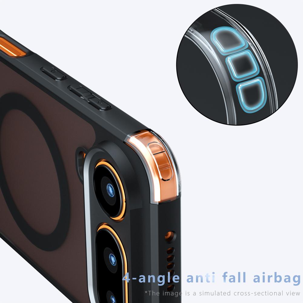 Shockproof Phone Case For Honor Magic 8 Pro Air Magnetic Wireless Charging Soft TPU Frame Translucent Matte Plastic Cover Fundas