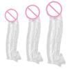 New 3 Size Reusable Penis Sleeve Soft Clear Cock Sleeve Penis Extender Adult Sex Toys for Men Women Durable Penis Enlarger Male