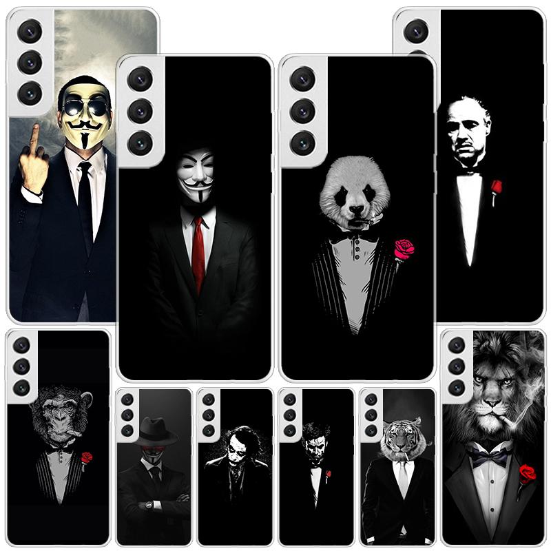 Man Suit Shirt Tie Phone Case For Samsung Galaxy S24 S25 Edge S26 Ultra S23 S22 S21 Plus S20 FE + Personalized Print Cover Galax