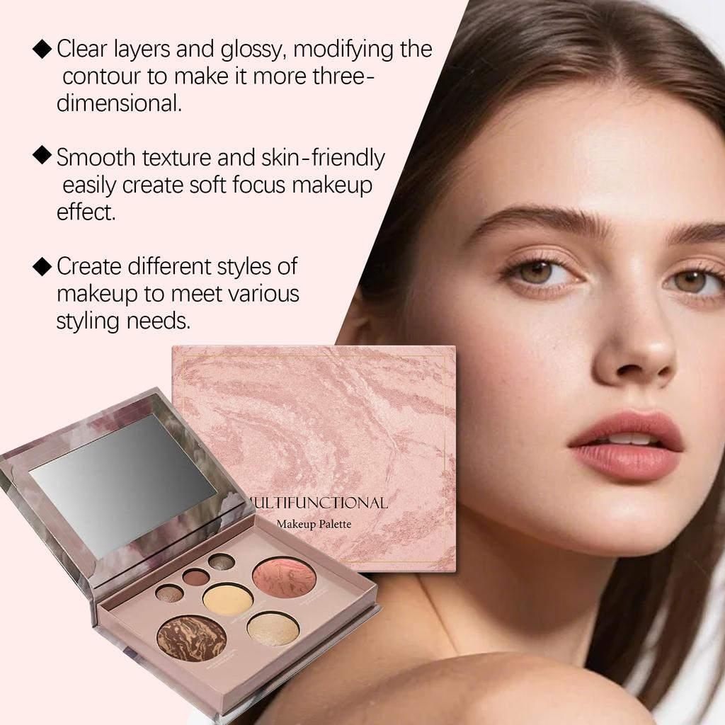 Makeup Eyeshadow Palette Matte Glow Shimmer Glitter Easy To Wear Highlight Blush Bronzer All-in-One Professional Makeup Palette