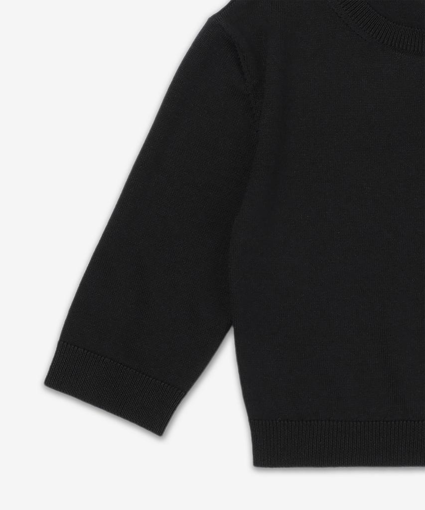 SAINT LAURENT Wool Crop Half Sleeve Knit - Black / 818023Y76Yj1000