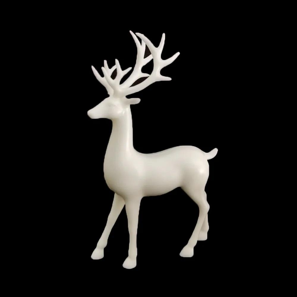 Creative Deer Desktop Ornament Modern Sitting/Standing Position Reindeer Sculpture Exquisite Cute Elk Figurine Office Desktop
